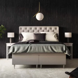 Ribbon-Design Black Slate with Black RecoSilent in Bedroom