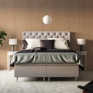 Ribbon-Wood Classic Oak with Grey RecoSilent in bedroom
