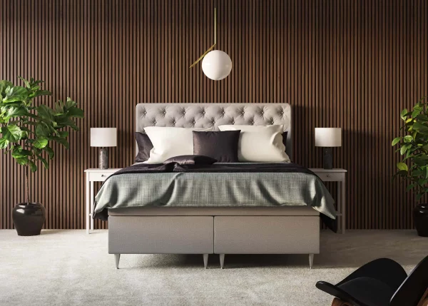 Ribbon-Wood Walnut with Black RecoSilent in bedroom