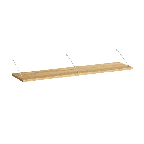 Brace shelf Oak 1200mm white brackets